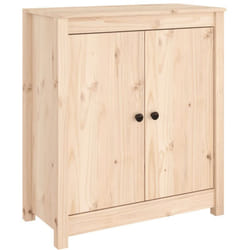Buffet bahut commode armoire meuble de rangement organisateur cuisine salle de séjour salon 70 x 35 x 80 cm bois massif de pin marron