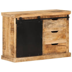 Buffet - Bois de Manguier - 80 x 30 x 55 cm - Meuble de Rangement - Cuisine - Salle de Séjour