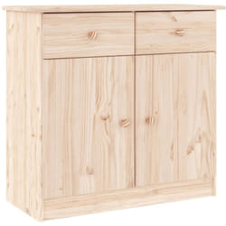 Buffet bahut commode armoire meuble de rangement organisateur cuisine salle de séjour salon 77 x 35 x 73 cm bois massif de pin marron