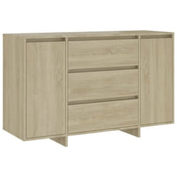 Buffet - SONOMA - 120 cm - 2 portes - 3 tiroirs - Bois dingénierie