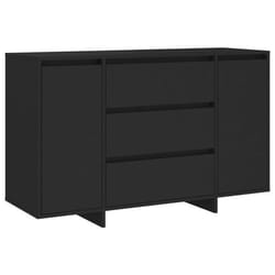 Buffet bahut - Non spécifié - 120 x 41 x 75 cm - 2 portes - 3 tiroirs - Noir