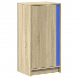 Buffet bahut commode - SONOMA - 425 x 34 x 85 cm - LED RGB - Bois dingénierie - 2 portes