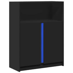 Buffet bahut - Non spécifié - 77 x 34 x 100 cm - Noir - LED RVB - Meuble de rangement moderne
