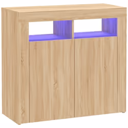 Ce buffet avec lumières LED est destiné à devenir un complément idéal dans votre pièce avec son utilité pratique. La construc ...