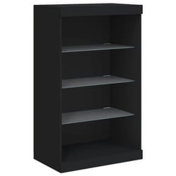 Buffet bahut - Non spécifié - 605 x 37 x 100 cm - Bois dingénierie - Lumières LED RVB - Noir