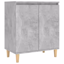 Buffet bahut commode - MARQUE - Modèle - Gris béton - 2 portes - Style scandinave