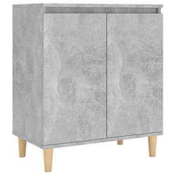 Buffet bahut commode - MARQUE - Modèle - Gris béton - 2 portes - Style scandinave