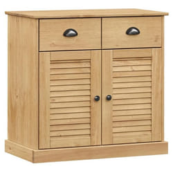 Buffet - VIGO - 78x40x75 cm - Bois de pin massif - 2 portes - 3 tiroirs