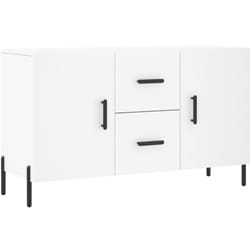 Buffet bahut commode armoire meuble de rangement organisateur cuisine salle de séjour salon 100 x 36 x 60 cm bois d'ingénierie blanc
