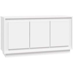 Buffet bahut commode armoire meuble de rangement organisateur cuisine salle de séjour salon 102 x 35 x 55 cm bois d'ingénierie blanc