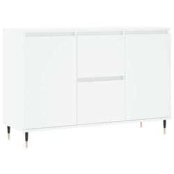 Buffet - Inge - Meuble de rangement - Bois dingénierie - 104 x 35 x 70 cm - Blanc