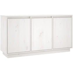 Buffet bahut commode armoire meuble de rangement organisateur cuisine salle de séjour salon 111 x 34 x 60 cm bois massif de pin blanc
