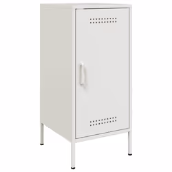 Buffet - Indus - Armoire de rangement - Acier laminé à froid - 1 porte - 36 x 39 x 79 cm - Blanc
