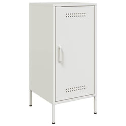 Buffet - Indus - Armoire de rangement - Acier laminé à froid - 1 porte - 36 x 39 x 79 cm - Blanc