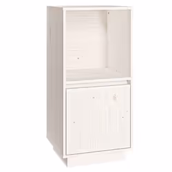 Buffet - Bois Massif - 38 x 35 x 80 cm - Blanc - Meuble de Rangement - Style Moderne