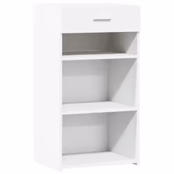 Buffet - Bois dingénierie - 50 x 425 x 93 cm - 1 tiroir - Blanc - Style classique intemporel