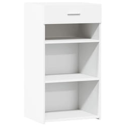 Buffet - Bois dingénierie - 50 x 425 x 93 cm - 1 tiroir - Blanc - Style classique intemporel