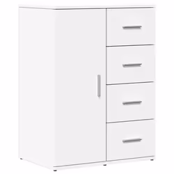 Buffet - Bois dingénierie - 59 x 39 x 80 cm - Blanc - Meuble de rangement - Cuisine