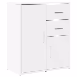 Buffet - Bois dingénierie - 60 x 31 x 70 cm - Blanc - Meuble de rangement - Cuisine/Salle de séjour