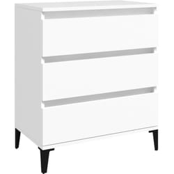Buffet bahut commode armoire meuble de rangement organisateur cuisine salle de séjour salon 60 x 35 x 70 cm bois d'ingénierie blanc