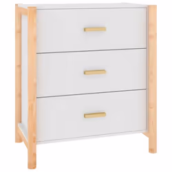 Buffet bahut - Bois dingénierie - 62 x 38 x 70 cm - Blanc - Meuble de rangement - Cuisine