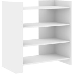 Buffet bahut commode armoire meuble de rangement organisateur cuisine salle de séjour salon 73,5 x 35 x 75 cm bois d'ingénierie blanc