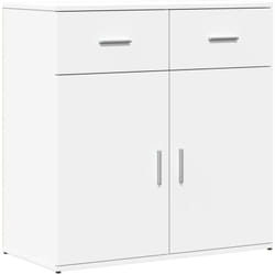 Buffet bahut commode armoire meuble de rangement organisateur cuisine salle de séjour salon 79 x 38 x 80 cm bois d'ingénierie blanc