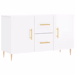 Buffet - Bo - Moderne - Bois dingénierie - Blanc brillant - 100 x 36 x 60 cm