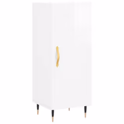 Buffet bahut commode - Non spécifié - 345 x 34 x 90 cm - Bois dingénierie - Blanc brillant - 1 porte