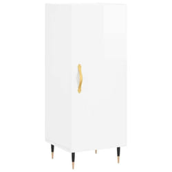 Buffet bahut commode - Non spécifié - 345 x 34 x 90 cm - Bois dingénierie - Blanc brillant - 1 porte