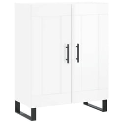 Buffet bahut commode - Non spécifié - 695 x 34 x 90 cm - Bois dingénierie - Blanc brillant - Intemporel