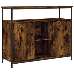 Buffet - Inconnu - 100 x 35 x 80 cm - Bois dingénierie - Chêne fumé - Classique intemporel