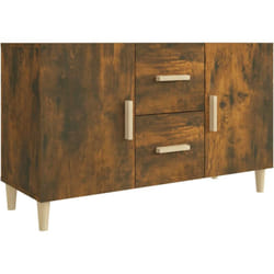 Buffet bahut commode armoire meuble de rangement organisateur cuisine salle de séjour salon 100 x 36 x 60 cm bois d'ingénierie marron