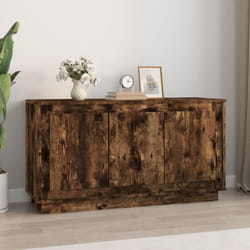 Buffet bahut commode armoire meuble de rangement organisateur cuisine salle de séjour salon 102 x 35 x 55 cm bois d'ingénierie marron