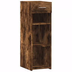 Buffet - Bois dingénierie - 30 x 425 x 93 cm - 1 tiroir - 1 porte - Chêne fumé