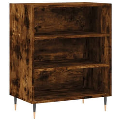 Buffet - Bois dingénierie - 57 x 35 x 70 cm - Chêne fumé - Meuble de rangement - Style classique