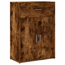 Buffet - Ingen - 60x30x84 cm - Bois dingénierie - Chêne fumé - Meuble de rangement