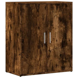Buffet - Bois dingénierie - 60 x 31 x 70 cm - Chêne fumé - Meuble de rangement - Design contemporain