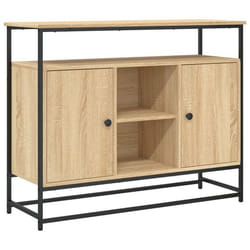 Buffet - Sonoma - 100 x 35 x 80 cm - Bois dingénierie - Pieds réglables - Espace de rangement ample