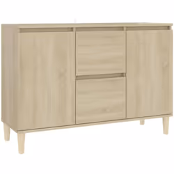 Ce buffet doté d'un design minimaliste est pratique mais également un supplément décoratif à votre maison. Matériau robuste e ...