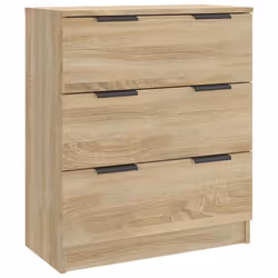 Buffet - SONOMA - 60 x 30 x 70 cm - 3 tiroirs - Bois dingénierie - Style classique