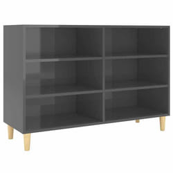 Buffet - MARQUE - Modèle - Gris brillant - 1035 x 35 x 70 cm - Style scandinave moderne