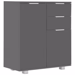 Buffet bahut - Non spécifié - 71 x 35 x 80 cm - Bois dingénierie - 2 tiroirs - Finition brillante