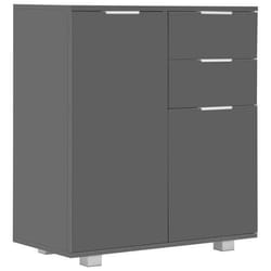 Buffet bahut - Non spécifié - 71 x 35 x 80 cm - Bois dingénierie - 2 tiroirs - Finition brillante