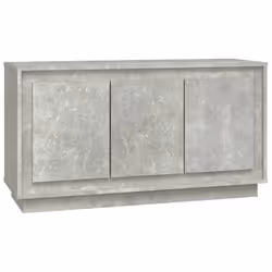Buffet - Inge - Armoire de rangement - Bois dingénierie - 6 compartiments - Gris béton