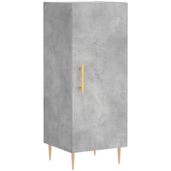 Buffet bahut commode armoire meuble de rangement organisateur cuisine salle de séjour salon 34,5 x 34 x 90 cm bois d'ingénierie gris