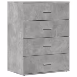 Buffet - Bois dingénierie - 60 x 39 x 80 cm - Gris béton - Meuble de rangement - Design tendance