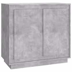 Buffet - Ingénieur - 80x34x75 cm - Bois dingénierie - 4 Compartiments - Gris béton
