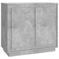 Buffet - Ingénieur - 80x34x75 cm - Bois dingénierie - 4 Compartiments - Gris béton