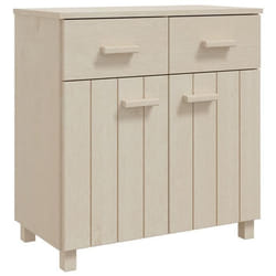 Buffet - HAMAR - Bois massif - 2 portes - 2 tiroirs - 79 x 40 x 80 cm